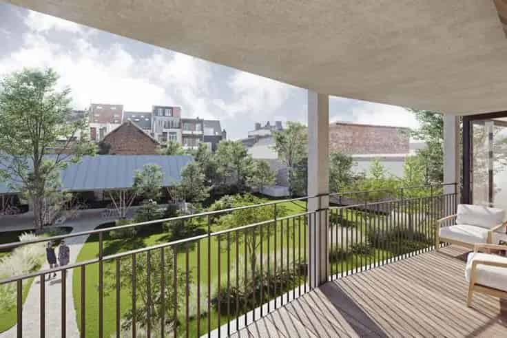 Studio te Koop Elsene EPC A Gemeenschappelijke Tuin