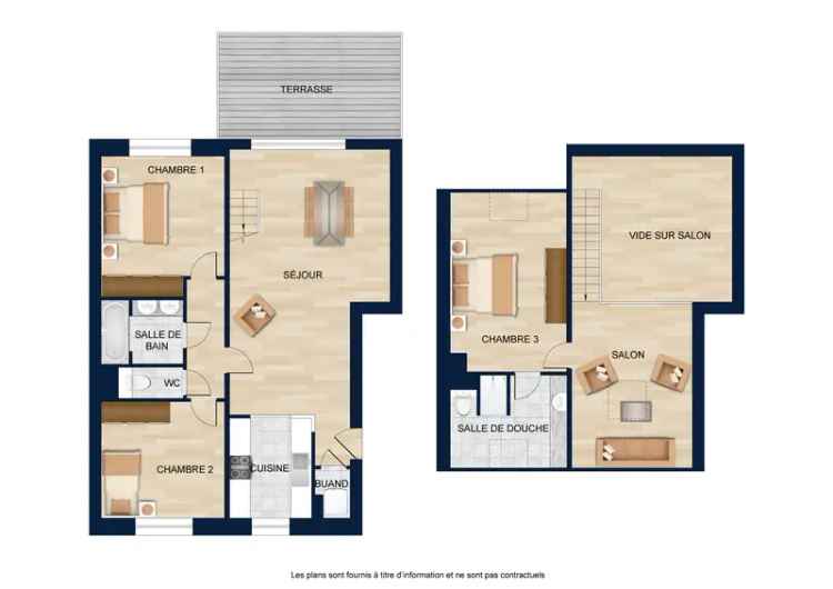 Duplex Appartement 3 slaapkamers Terras Orp
