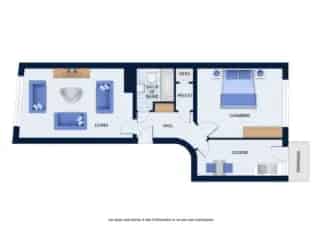 Appartement te Koop Jette 1 Slaapkamer Terras