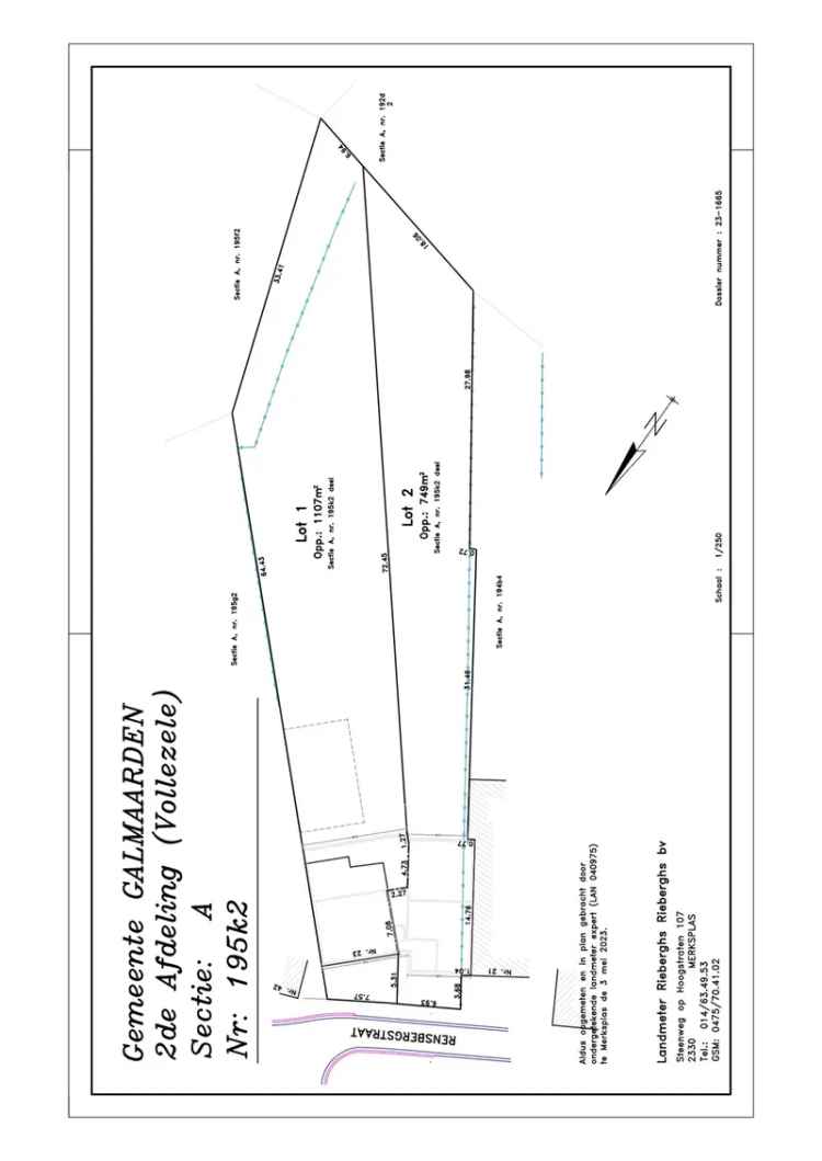 Bouwgrond met plan en vergunning op een terrein van 1107m²
