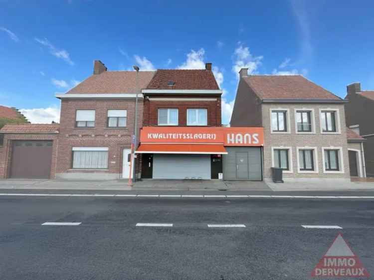 Zonnebeke - Handelsruimte met woning