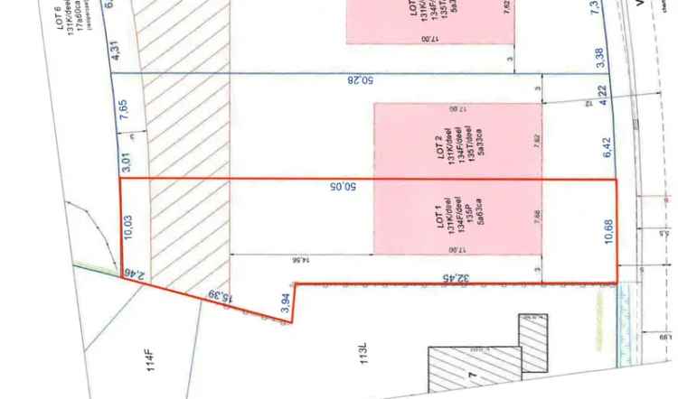 Bouwgrond Westerlo Landelijk 563m² Halfopen Bebouwing