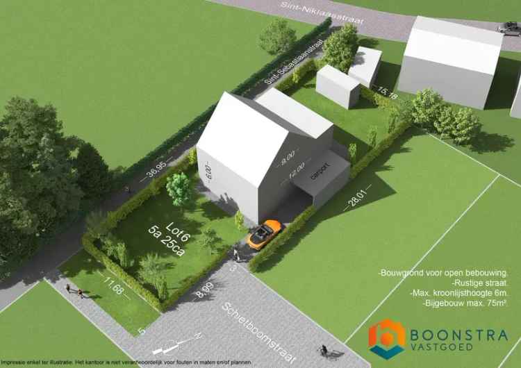 Bouwgrond voor open bebouwing van 525 m² te Westerlo