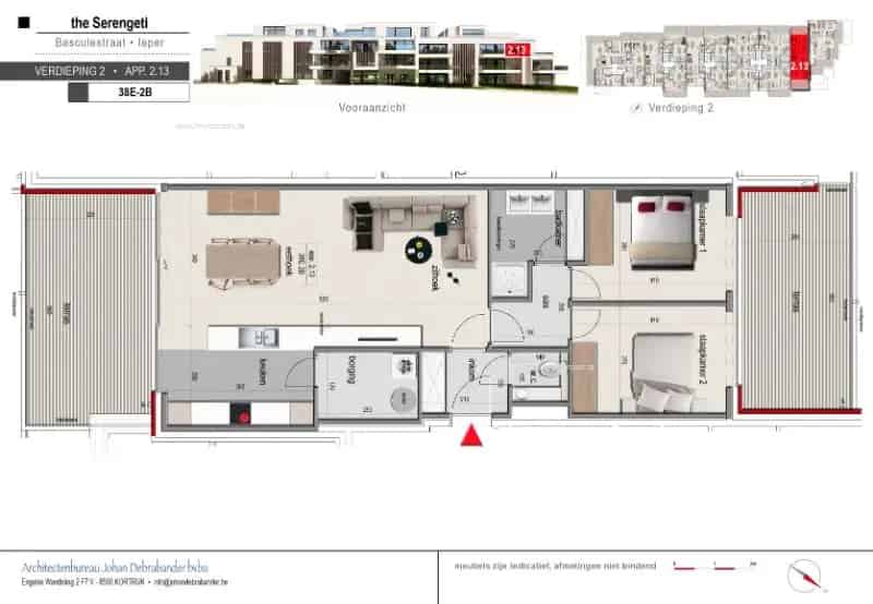 Nieuwbouw Appartement 2 Slaapkamers Ieper