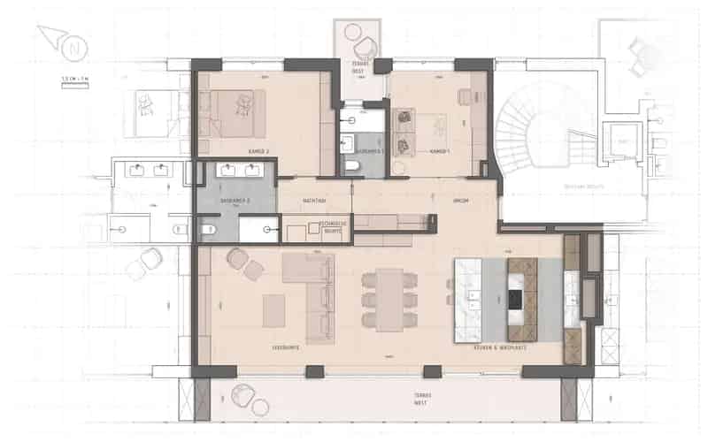 Luxe Appartement 157m2 te Huur 2 slaapkamers