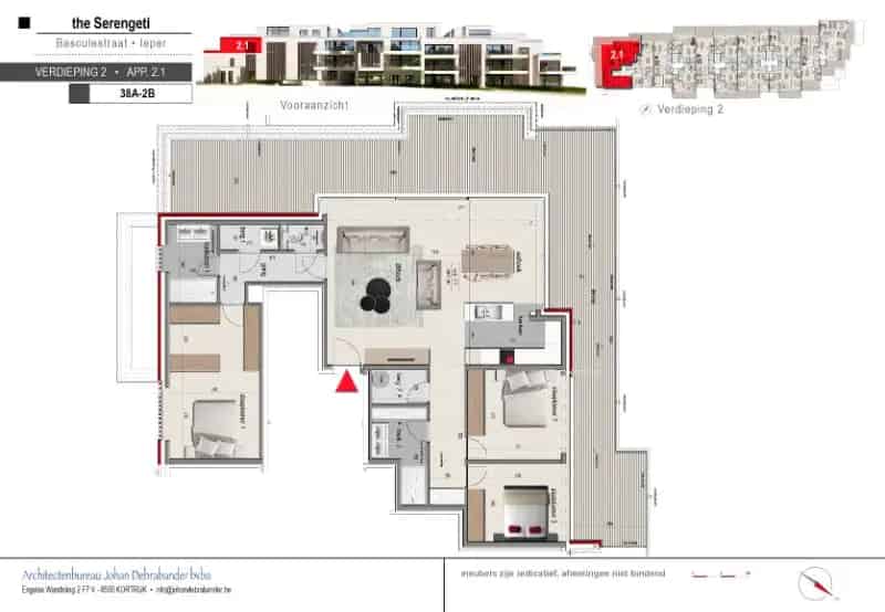 Nieuwbouw Appartement 3 Slaapkamers Ieper