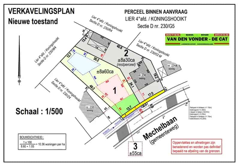 Bouwgrond te huur 8a 60ca Open Bebouwing
