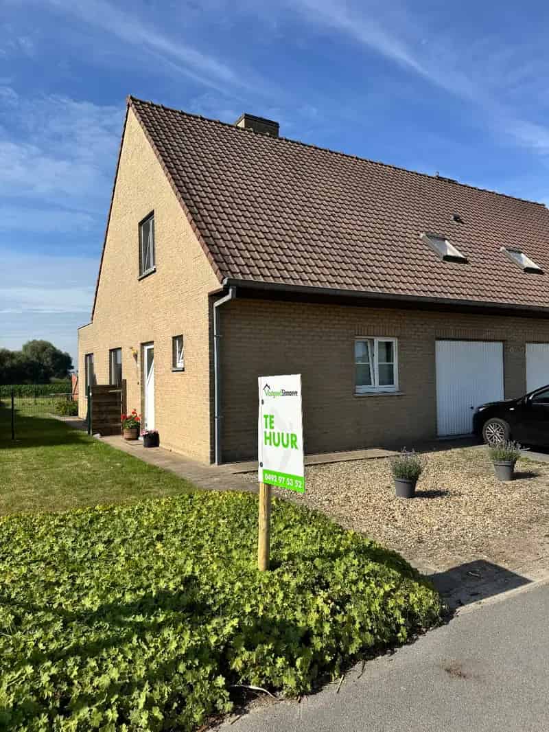 Huis te huur Kortemark 3 slaapkamers garage tuin