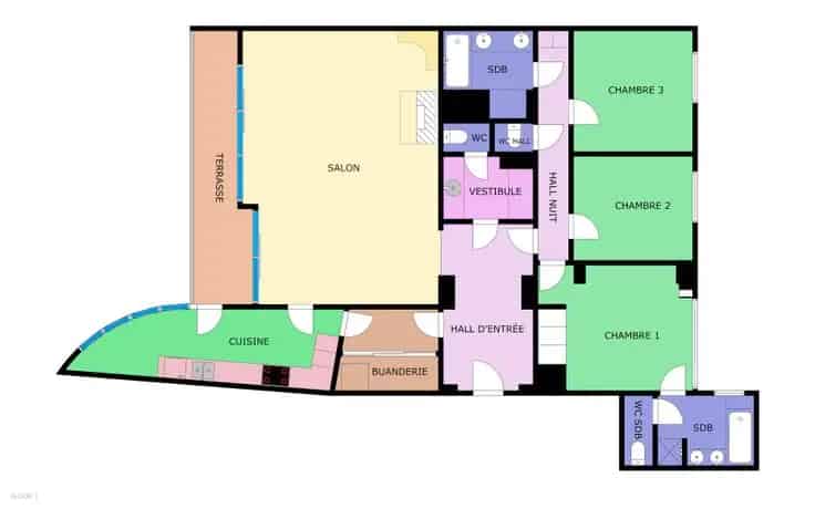 Appartement te Koop Ixelles 3 slaapkamers 175m²
