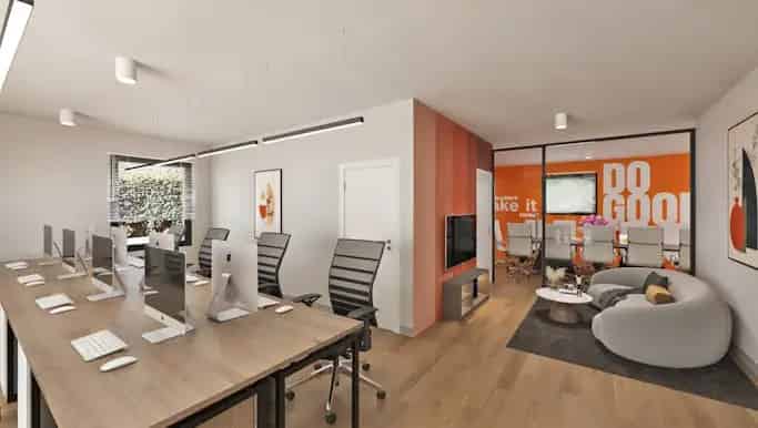 Kantoor te Huur Waregem Centrum 95m2 Nabij E17