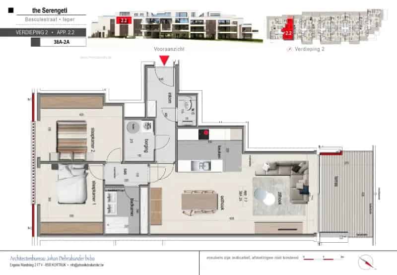 Nieuwbouw Appartement 2 Slaapkamers Ieper