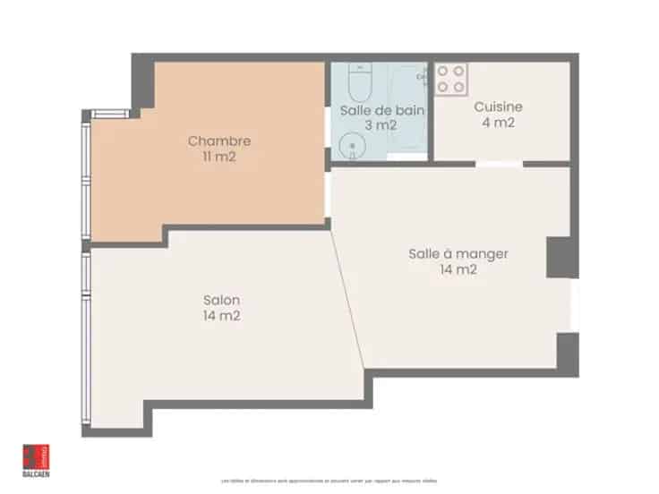 Appartement te koop Jette 1 slaapkamer 55m²