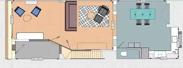 Heel mooie stadswoning van 136 m2 met 2 / 3 slaapkamers en groot dakterras.