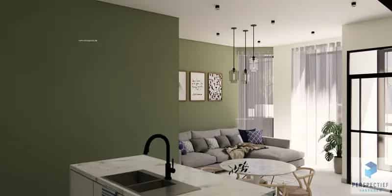 Nieuwbouw Appartement Oedelem: Terras Autostaanplaats Berging