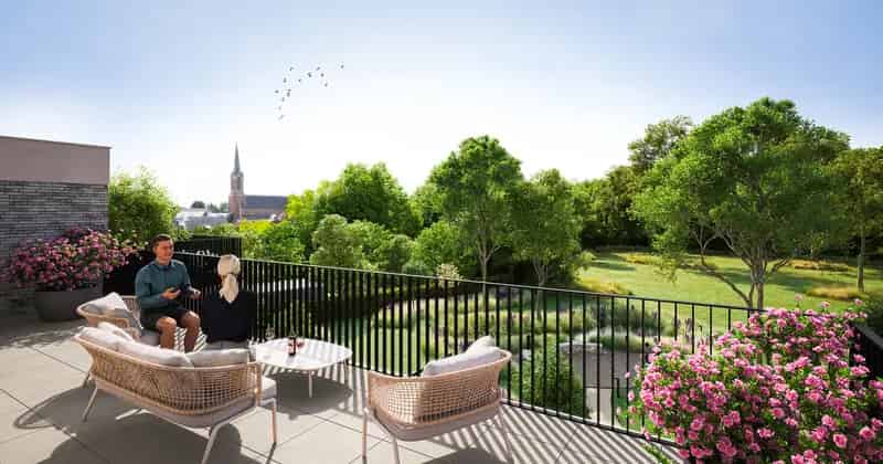 Penthouse 1 Slaapkamer Ruim Terras Parkzicht