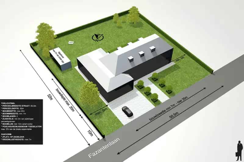 Bouwgrond Oostmalle 2502m² Zuidgericht