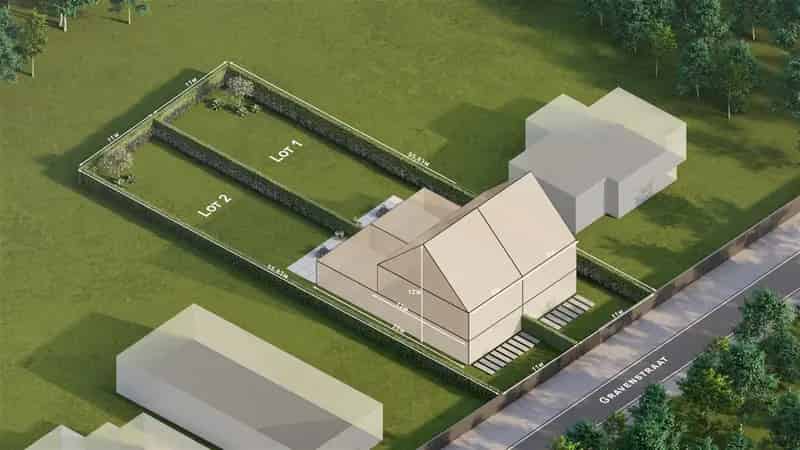 Bouwgrond te Kaprijke 612m2 Halfopen Bebouwing