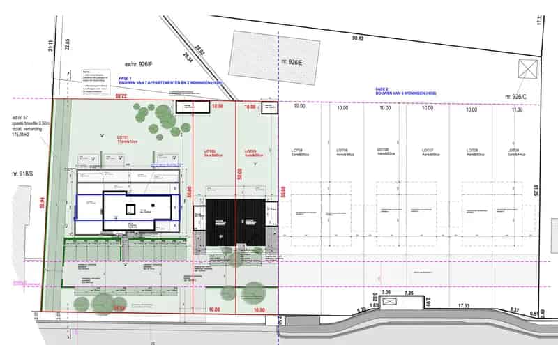 Projectgrond 7673m² Dilsen-Stokkem - 7 Appartementen 8 Woningen