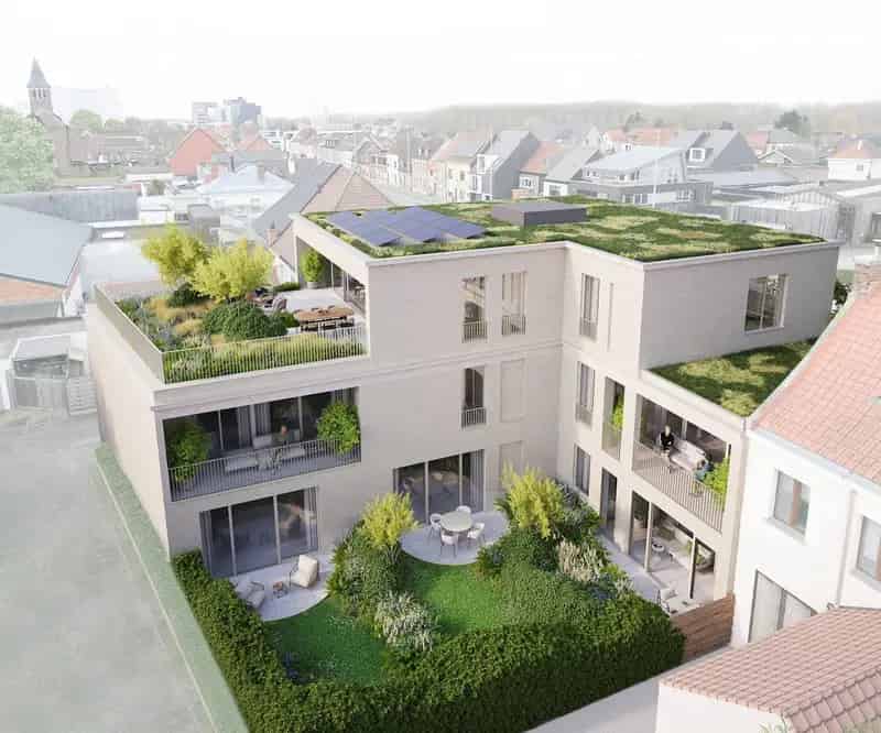 Appartement te koop Astene: 80m² met terras, moderne keuken en autostaanplaats