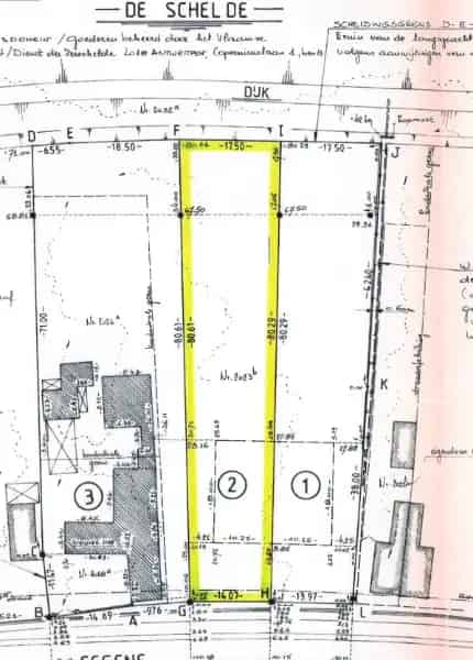 Bouwgrond 1114m2 Schoonaarde Halfopen Bebouwing