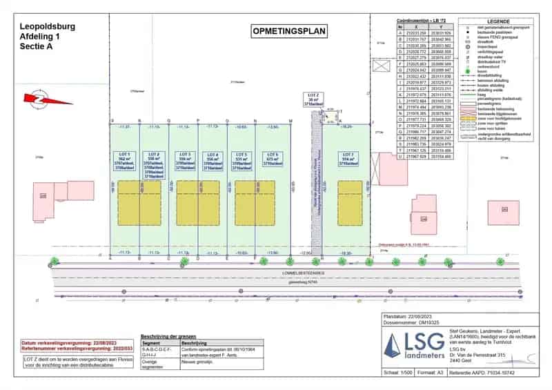 Bouwgrond 556m² Halfopen Bebouwing Lommel