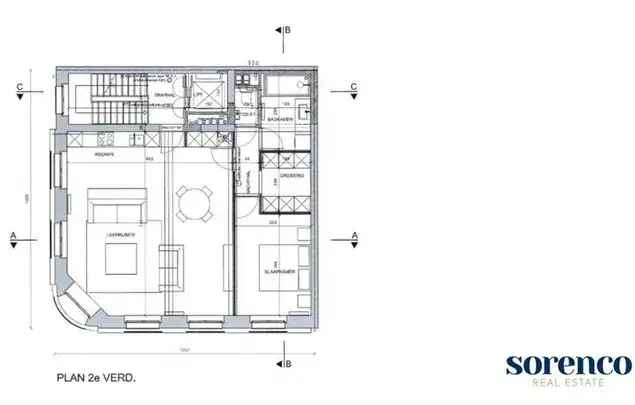 Huur 1 slaapkamer appartement van 95 m² in Antwerp