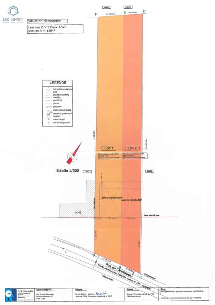 PROJECTBOUWGROND 2HOB OF OB OF APPARTEMENTEN TE KOOP IN DEUX-ACREN