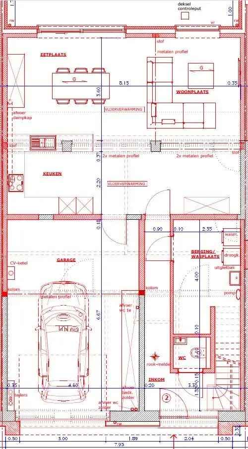 Vernieuwbouw met garage en tuin met open landelijk zicht.