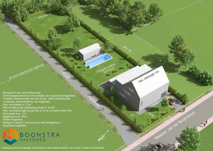 Bouwgrond Putte Grasheide 2274m² Open Bebouwing