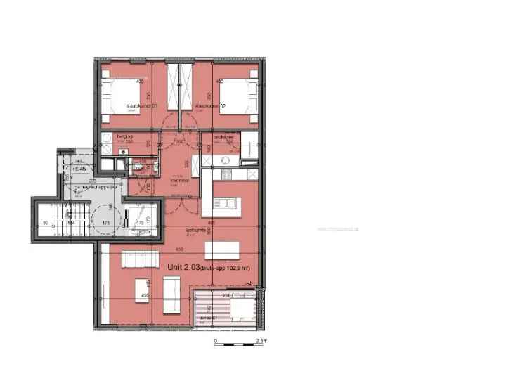 Nieuwbouw Appartement 2 slaapkamers Kortemark