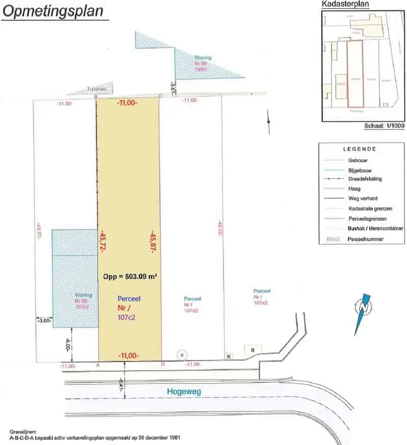 Bouwgrond te Huur Massenhoven - 503m² - HOB