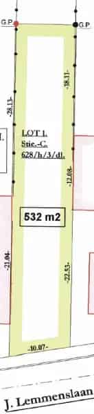 Bouwgrond Zemst: 532m² Perceel voor Halfopen Woning