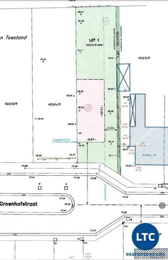 Bouwgrond Tienen - Halfopen Bebouwing - 3a 66ca