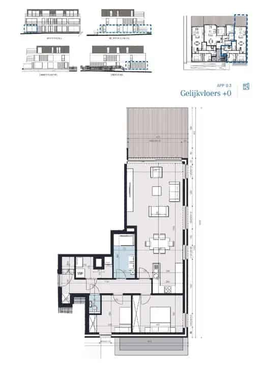 Gelijkvloers Appartement te Koop Denderleeuw
