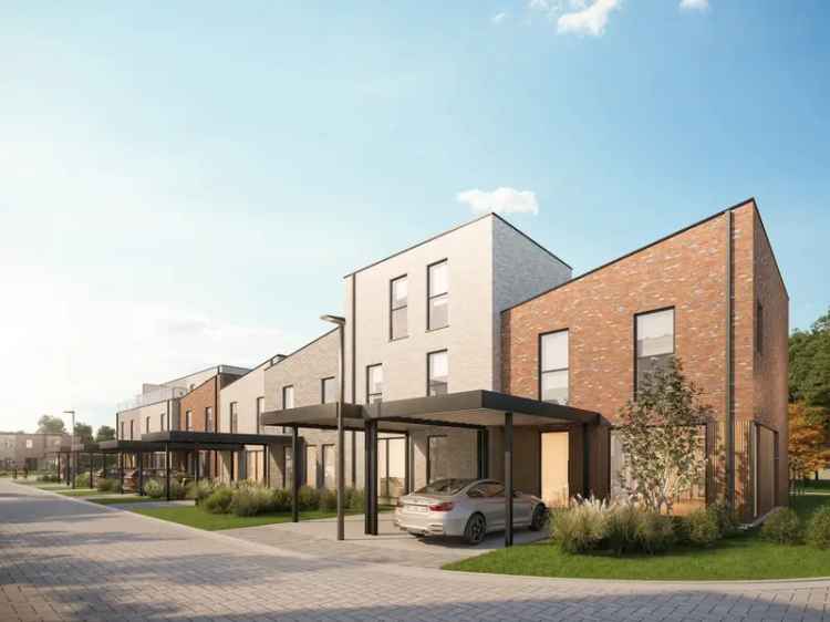 Woningen met 3 of 4 slpks en tuinen met bijgebouw en carport