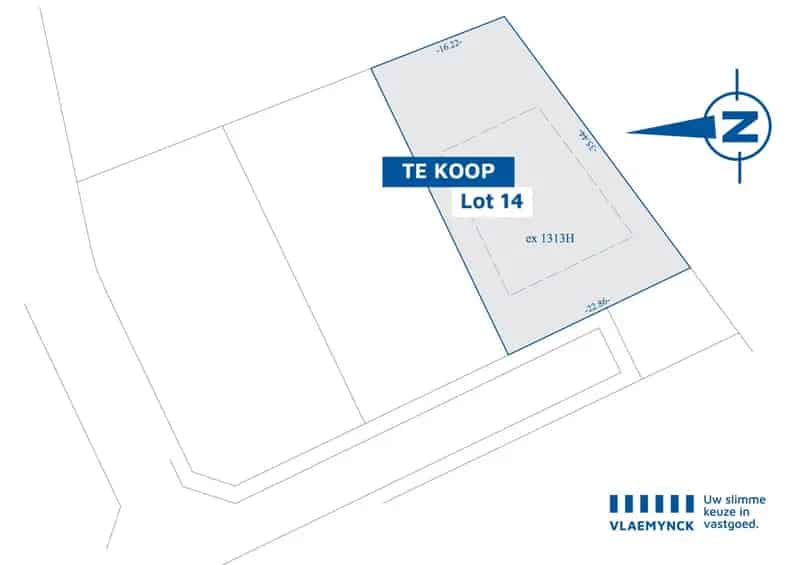 Bouwgrond te Koop Meulebeke 689m²