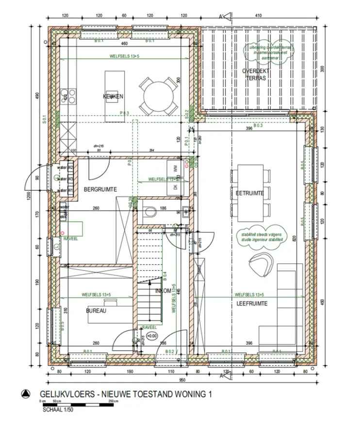 Nieuwbouw Huis 3 slaapkamers 2 badkamers Terras Tuin