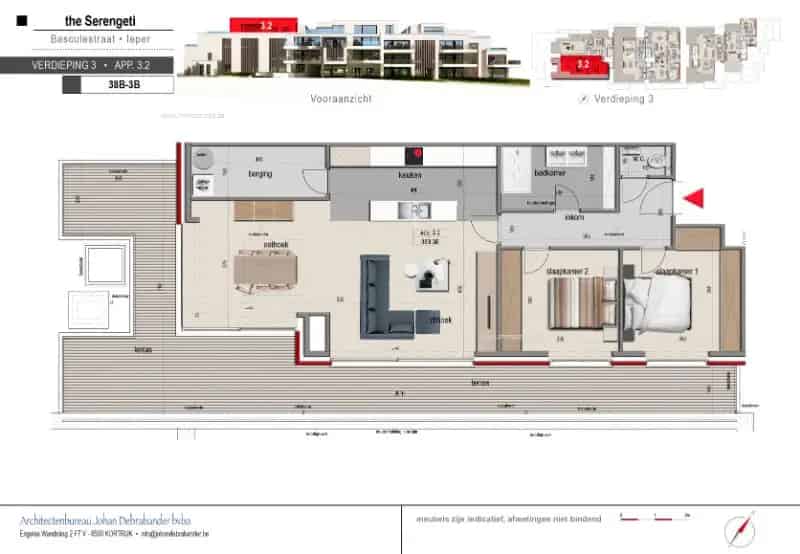Nieuwbouw Appartement 2 Slaapkamers Ieper