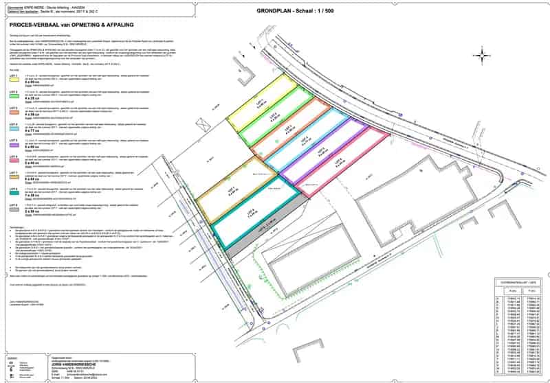 Bouwgrond Aaigem HOB OB Zuidgericht terras tuin