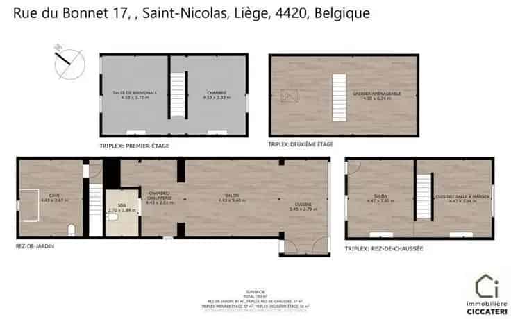 Appartementenblok Te Koop: Triplex & Studio