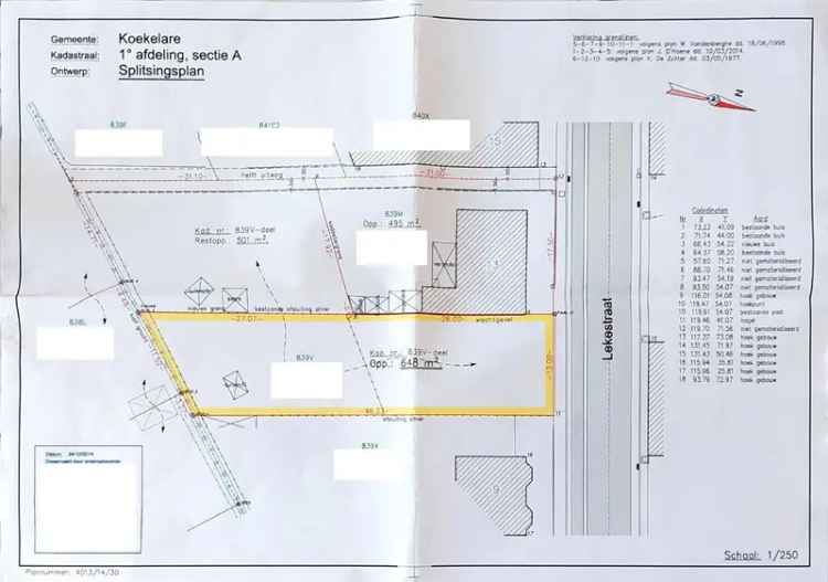 Perceel bouwgrond voor halfopen bebouwing op 648 m²