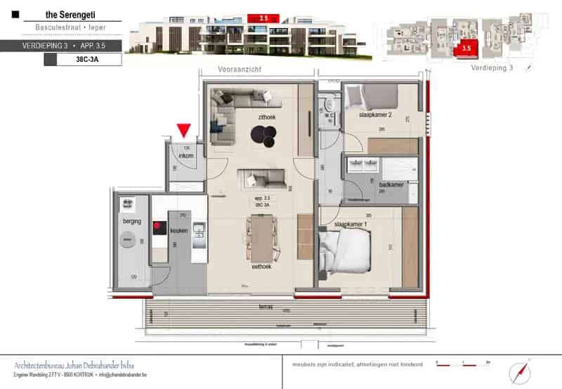 Luxe Appartement Ieper Nieuwbouw 89m² Terras Garage