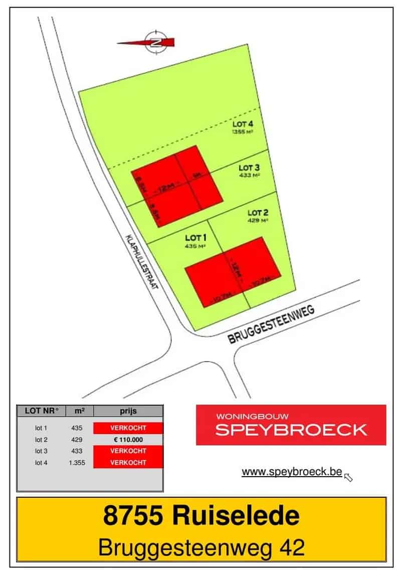 TE KOOP Ruiselede Bruggesteenweg 42 Lot 2