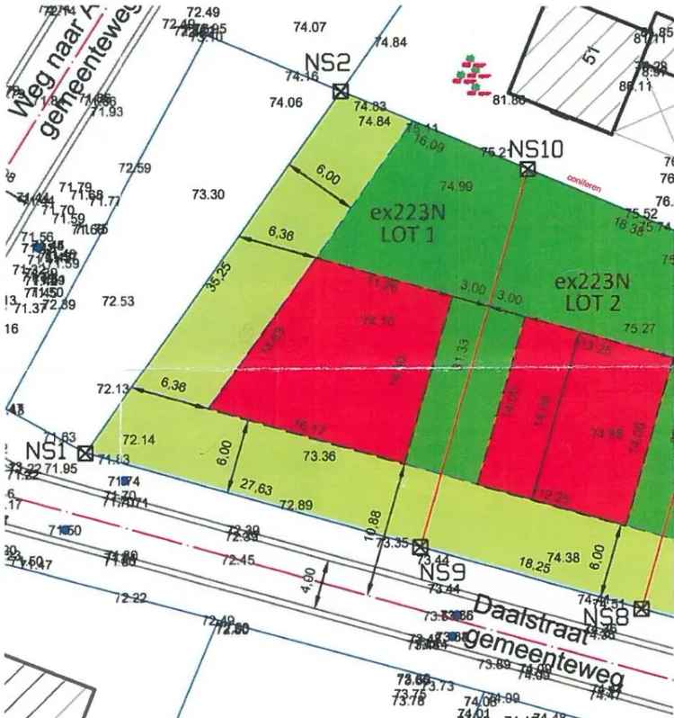 Maaseik - Daalstraat 1 - Bouwgrond van 7a 10 ca, geschikt voor een ruime open bebouwing.