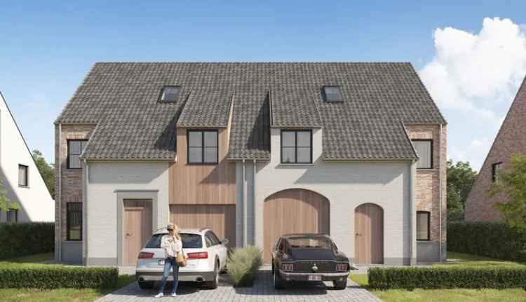 Landelijke, halfopen woningen