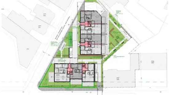 Projectgrond kopen in Zoutleeuw met bouwvergunning en appartementen