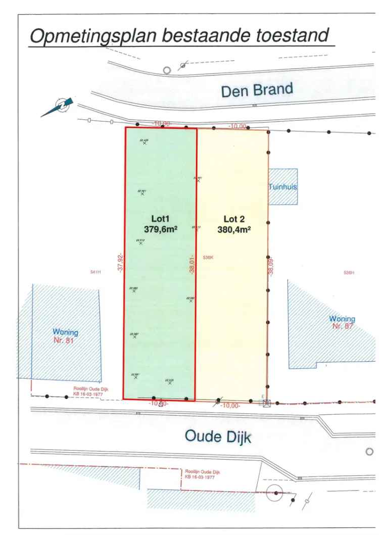 Residentieel gelegen bouwgrond van 379 m²