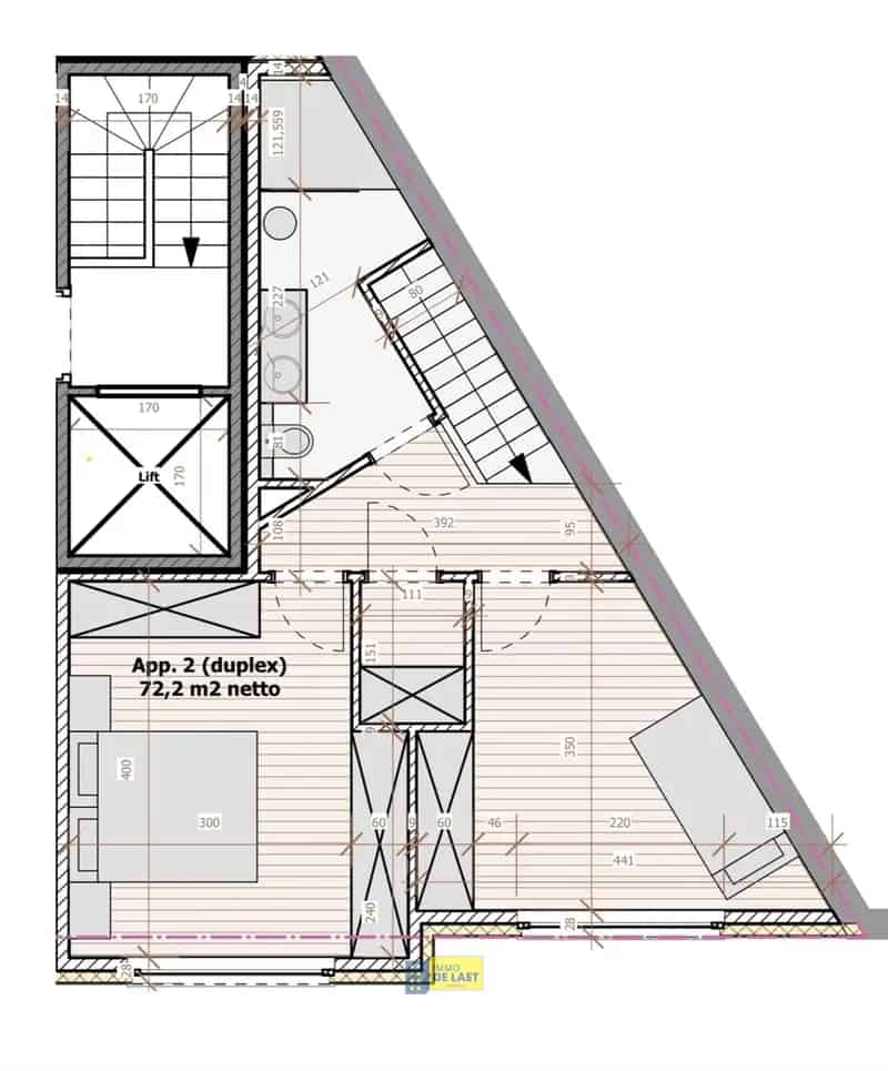 Nieuwbouw Duplex Appartement 2 slaapkamers Terras Lift