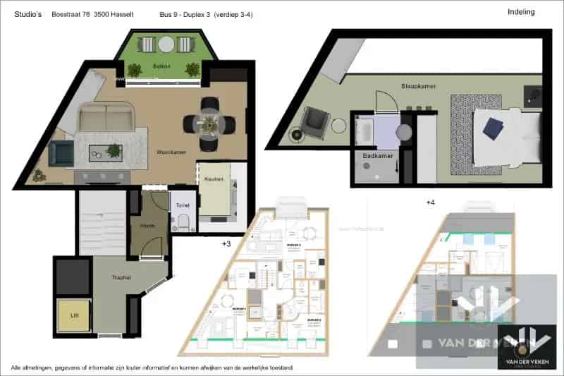Duplex te Koop Hasselt 1 Slaapkamer Centrum