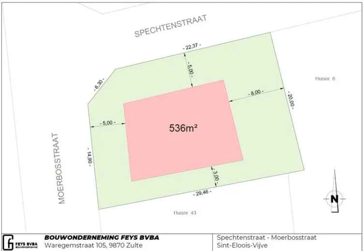 Koop bouwgrond voor alleenstaande villa in goede ligging